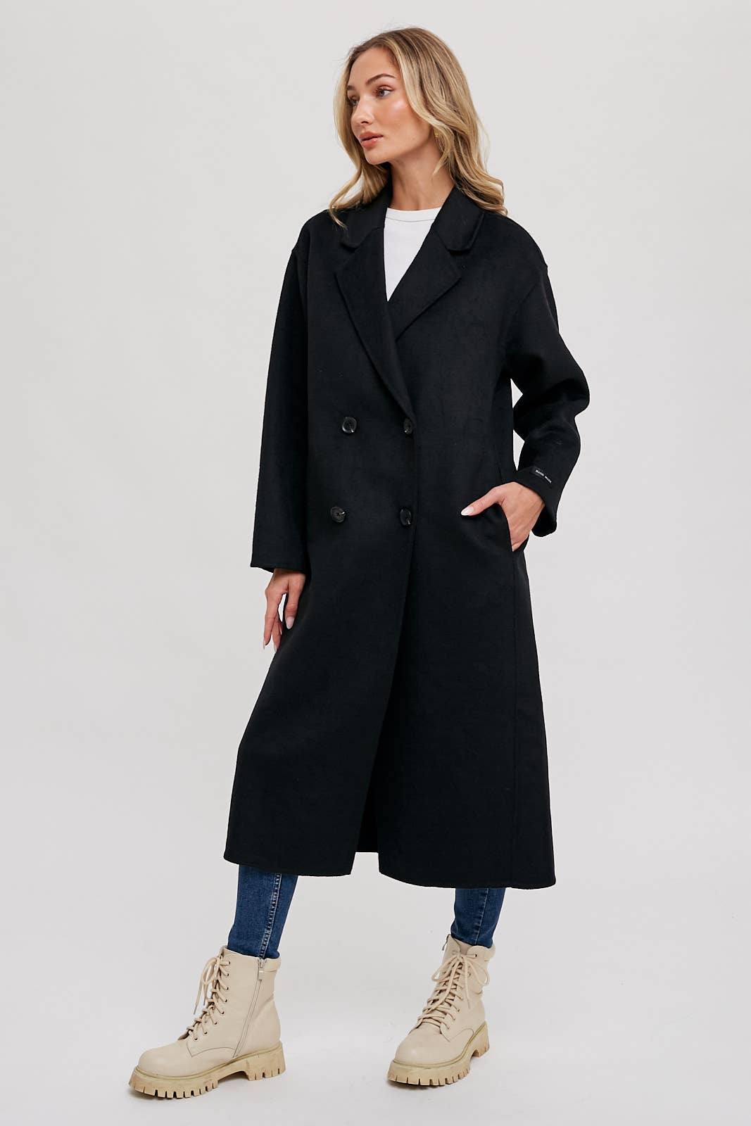HANDMADE DOUBLE BREASTED LONGLINE COAT