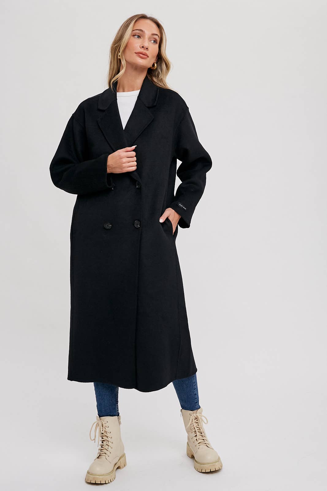 HANDMADE DOUBLE BREASTED LONGLINE COAT