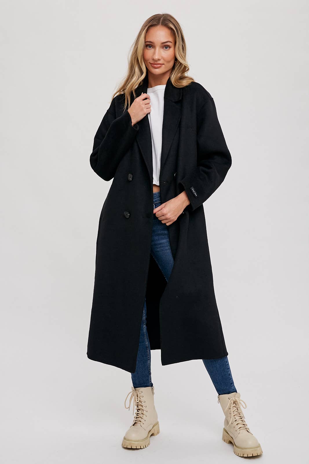 HANDMADE DOUBLE BREASTED LONGLINE COAT