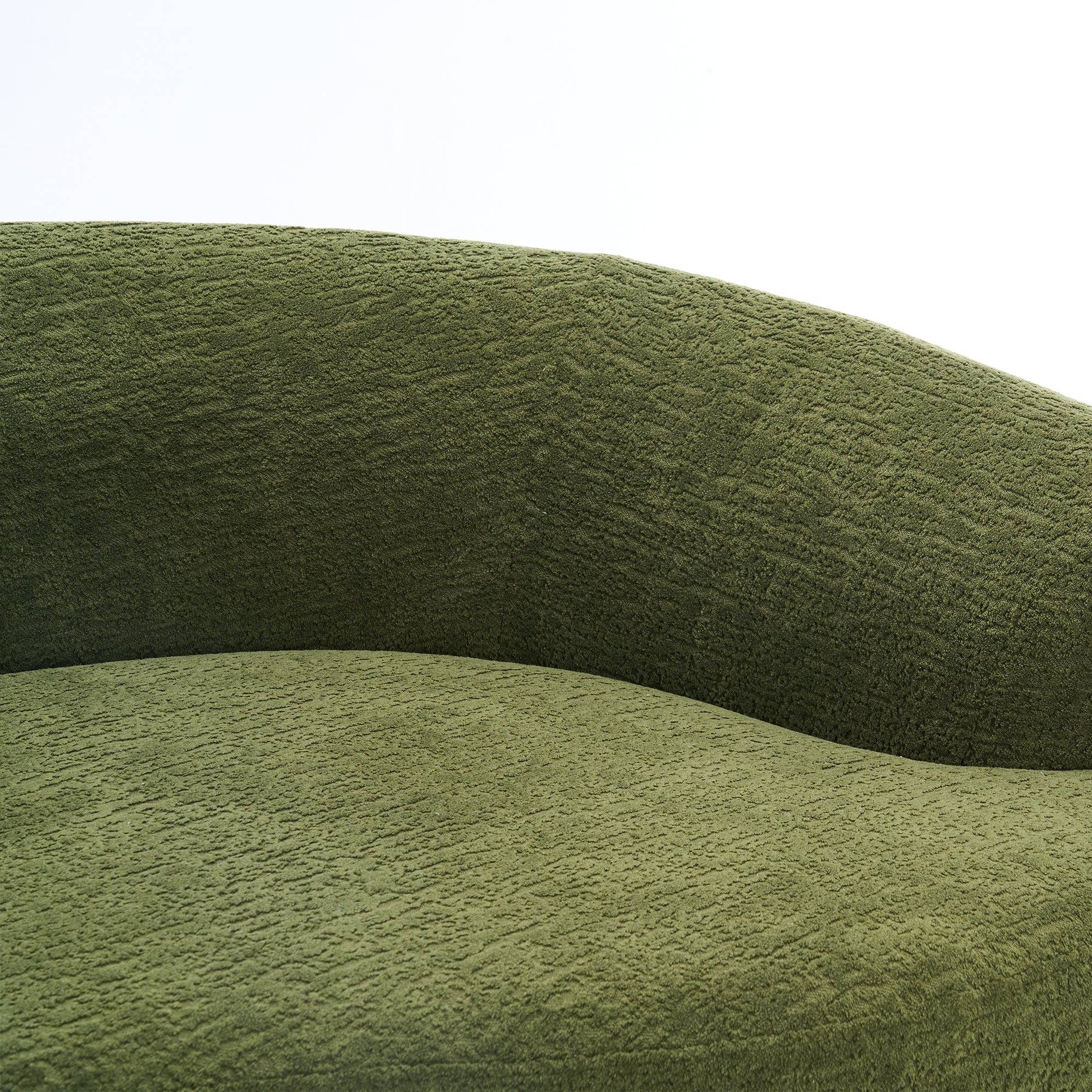 LY-025 110'' Forest Green Chenille Curved Modular Sofa