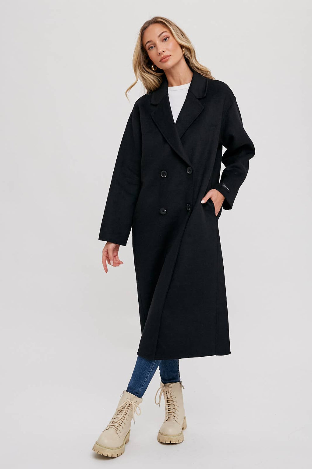 HANDMADE DOUBLE BREASTED LONGLINE COAT