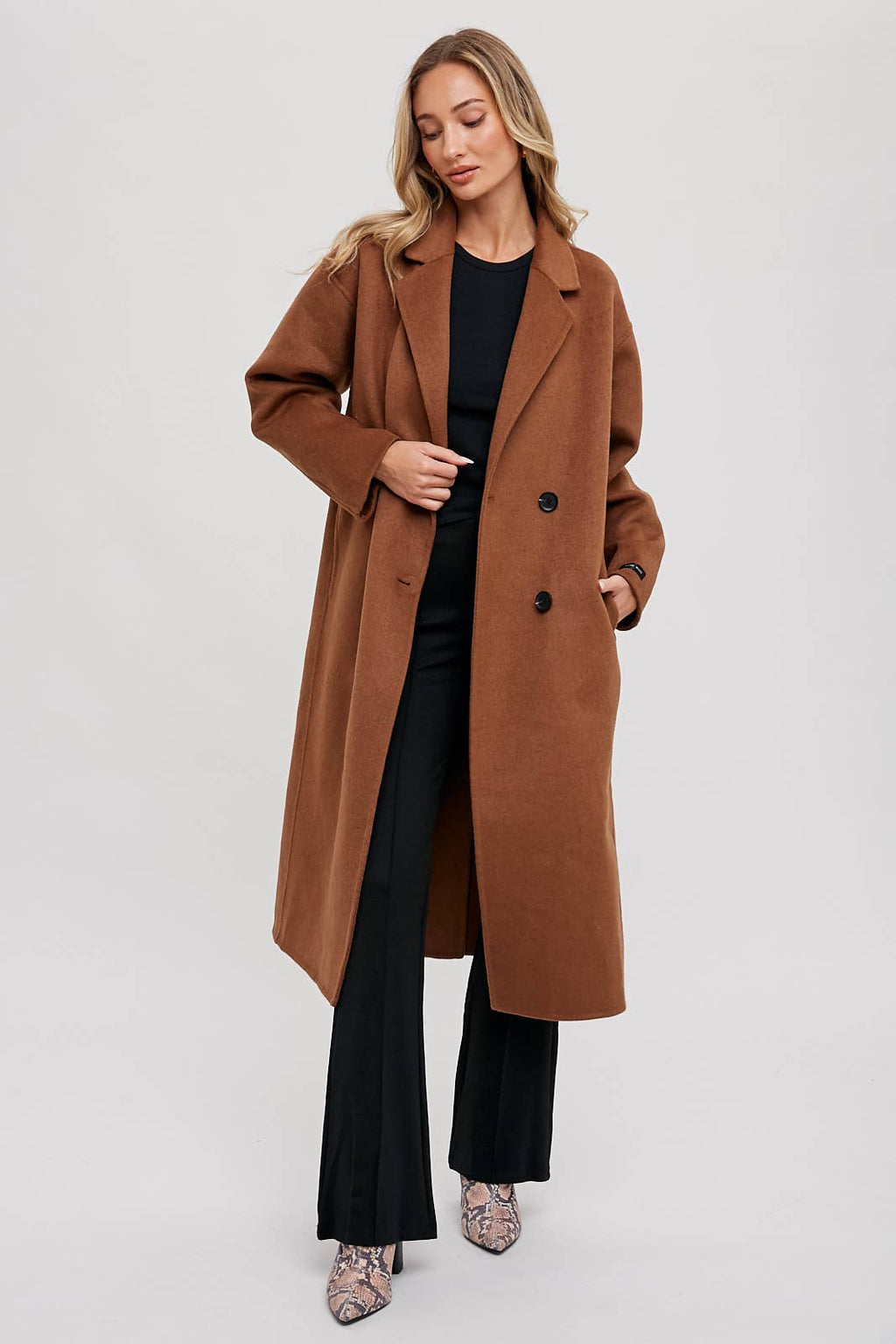 HANDMADE DOUBLE BREASTED LONGLINE COAT