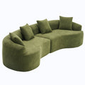 LY-025 110'' Forest Green Chenille Curved Modular Sofa