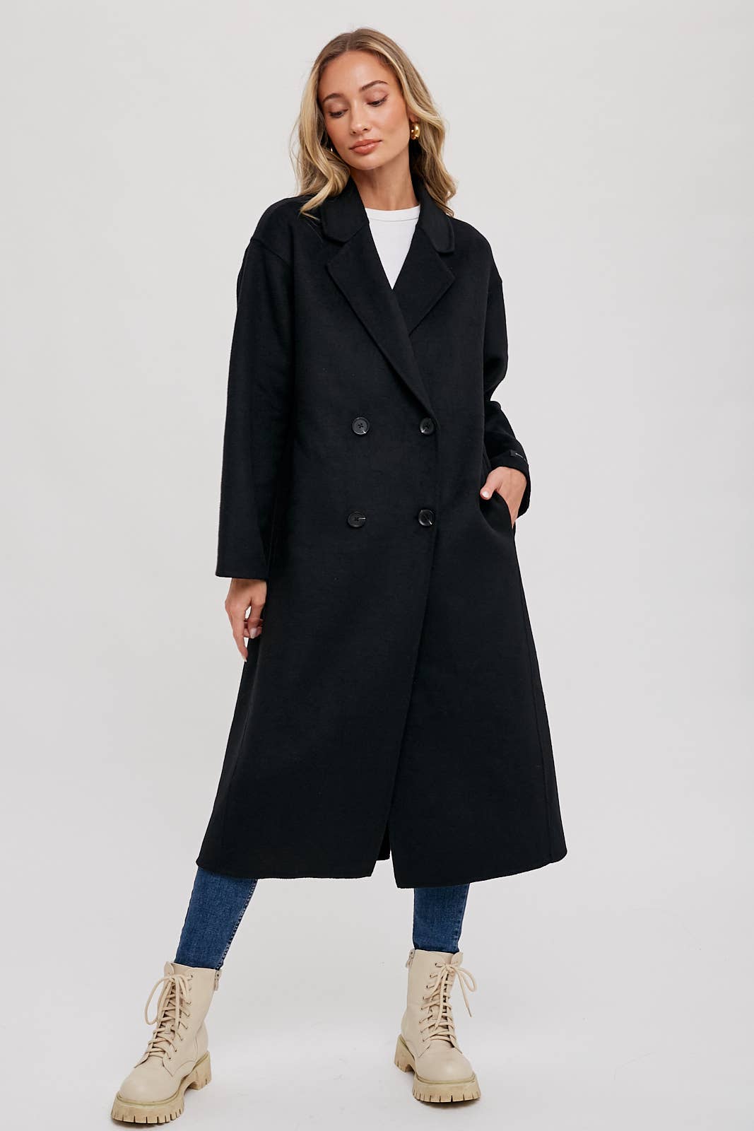 HANDMADE DOUBLE BREASTED LONGLINE COAT