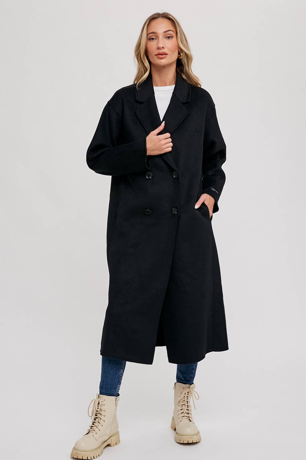 HANDMADE DOUBLE BREASTED LONGLINE COAT