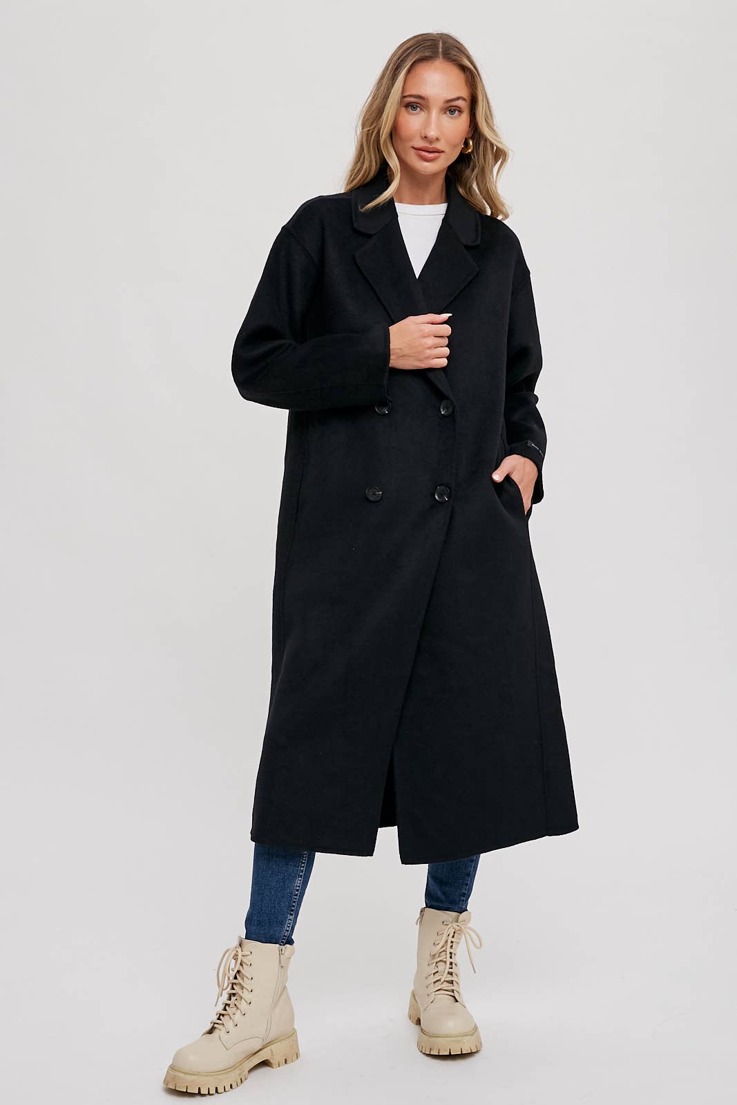 HANDMADE DOUBLE BREASTED LONGLINE COAT