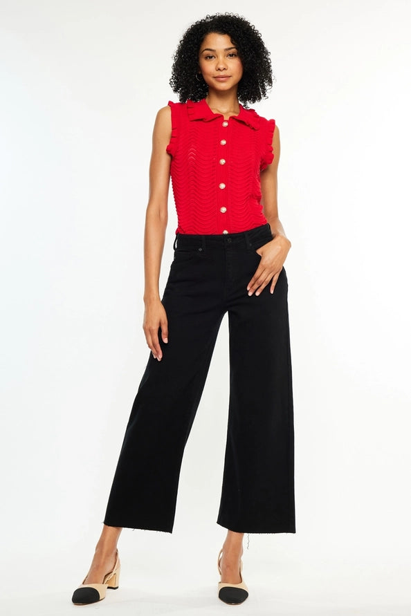 Kan Can USA Highrise Crop-Wide Jeans