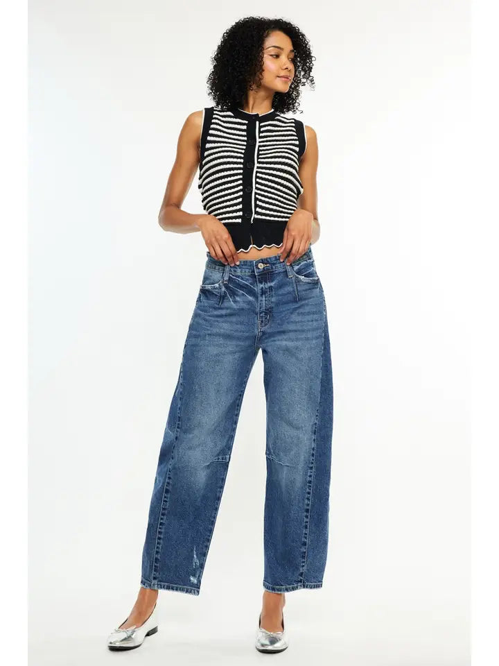Kan Can Yolanda Low Slung Horseshoe Jeans